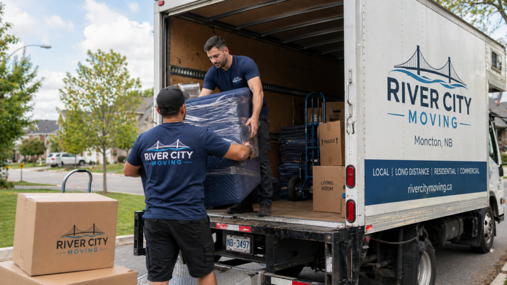 moving to Moncton professional movers loading truck  
